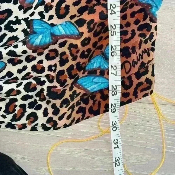 Daisy Daisy TV Tropics Cheetah Butterfly Mini Dress sz medium M - Picture 12 of 15